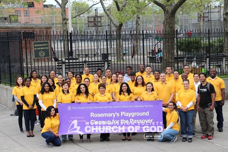 World Mission Society Church of God in Queens Rosemary's Playground Cleanup 01