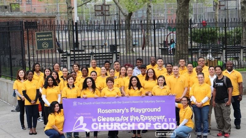World Mission Society Church of God in Queens Rosemary's Playground Cleanup 01